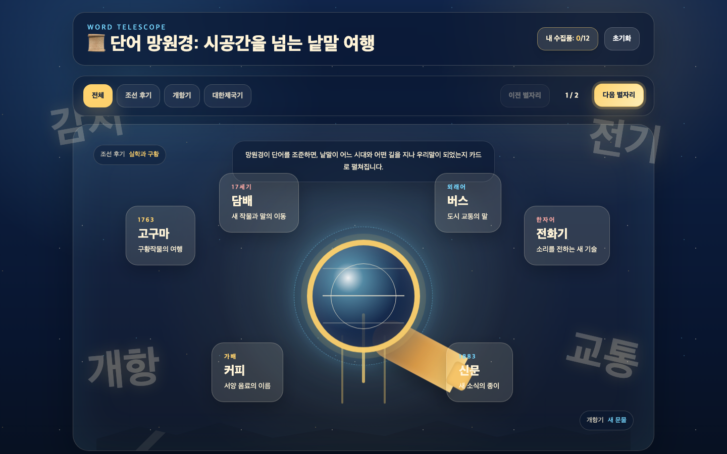 단어 망원경: 시공간을 넘는 낱말 여행 썸네일